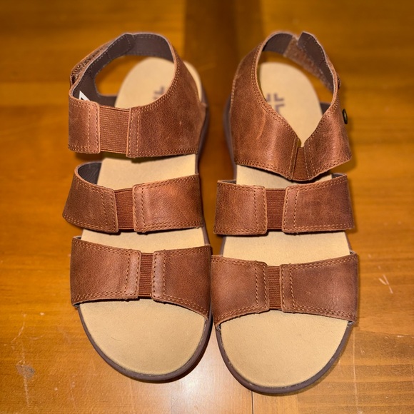 Kuru Coda Muse Brown Leather Womens 9 NWOT Sandals Arch Support Walking Comfy - Picture 2 of 6